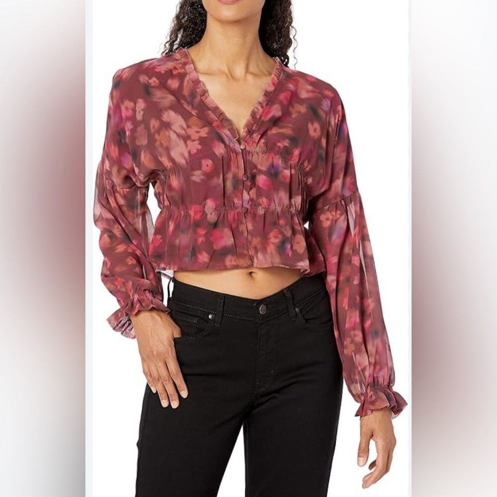 Steve Madden Women's Hollis Top Chiffon Size S